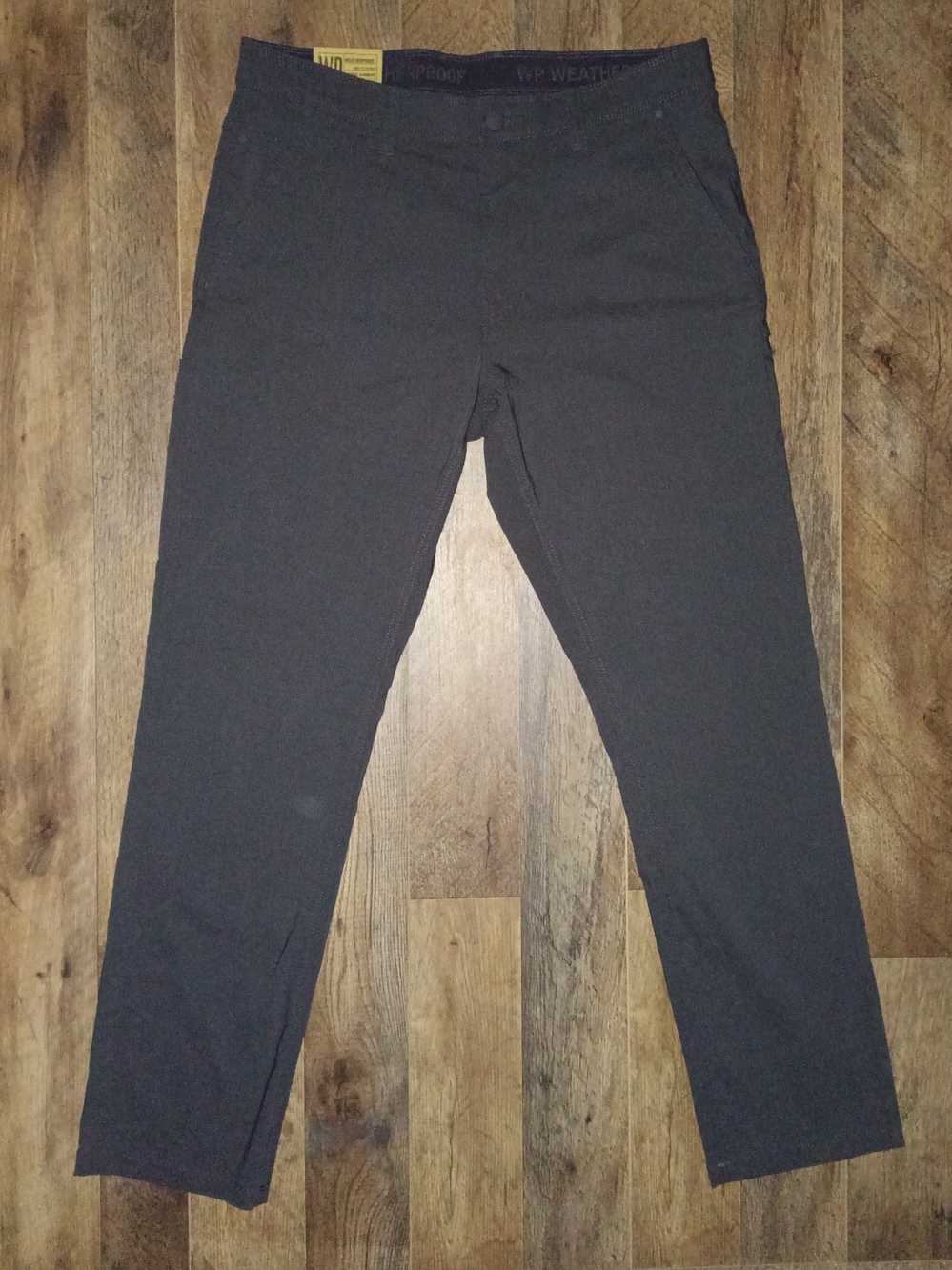 Men's Weatherproof Gray Flat-Front Classic Garment Pants 34W X 32L